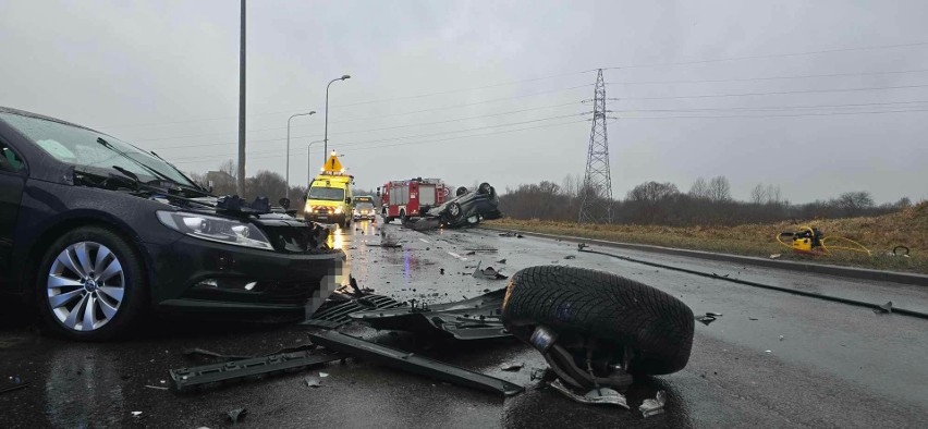 Wypadek na ulicy Mazowieckiego w Koszalinie