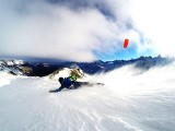 Snowkiting czyli jak na Podhalu narciarze flirtują z wiatrem