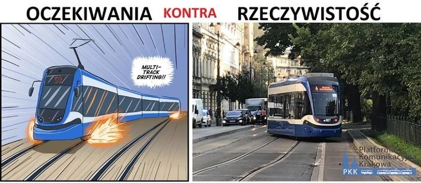 Ten tramwaj ma naprawdę pod Górkę (Narodową). Oto najlepsze memy o MPK w Krakowie!