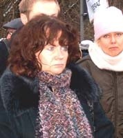 Barbara Kudrycka (z lewej) sama uczestniczyła w jednym z protestów, które miały przyspieszyć budowę obwodnicy