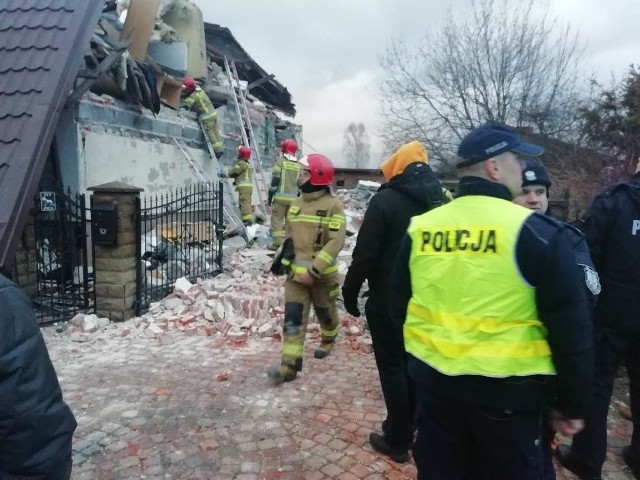 Wybuch zniszczył kompletnie dom we wsi koło Skierniewic.