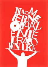Plakat "Ryzyko" Marcina Błaszczyka, wyróżniony w konkursie BHP w 2009 roku.