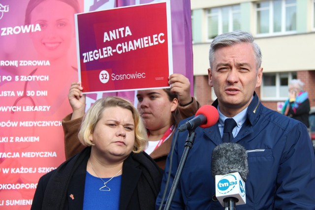 Robert Biedroń i Anita Ziegler-Chamielec mówili w Dąbrowie Górniczej o służbie zdrowia