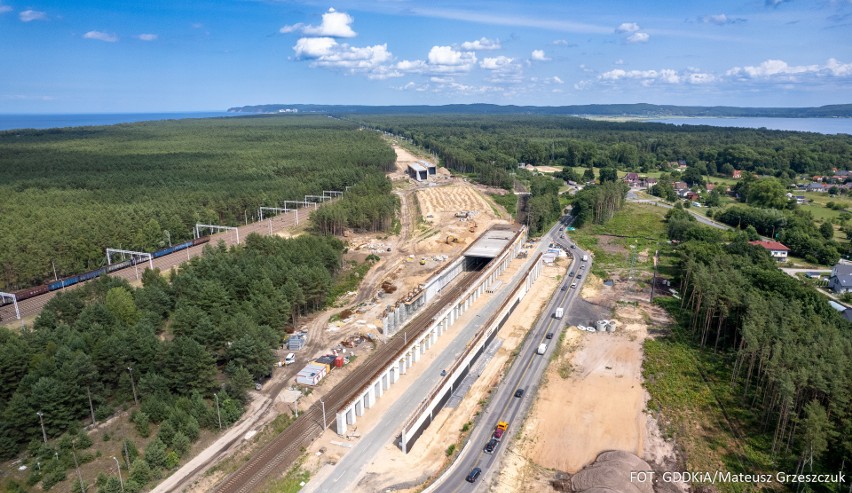 Budowa wiaduktów w rejonie Świnoujście-Łunowo.