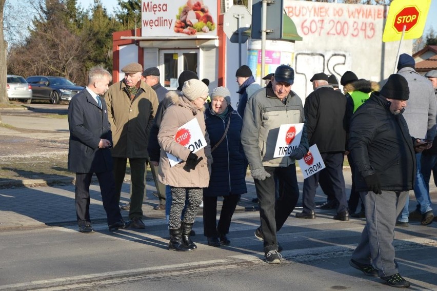 Protest na drodze krajowej nr 70 w Łowiczu [ZDJĘCIA]