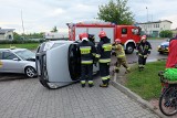 Wypadek na Octowej w Białymstoku. Taksówka zderzyła się z kią (zdjęcia)