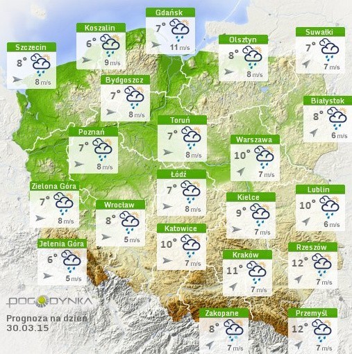 Prognoza pogody na Wielkanoc 2015 i dni przed Wielkanocą....