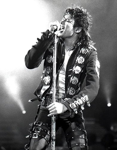 Michael Jackson podczas koncertu, 1988 rok.