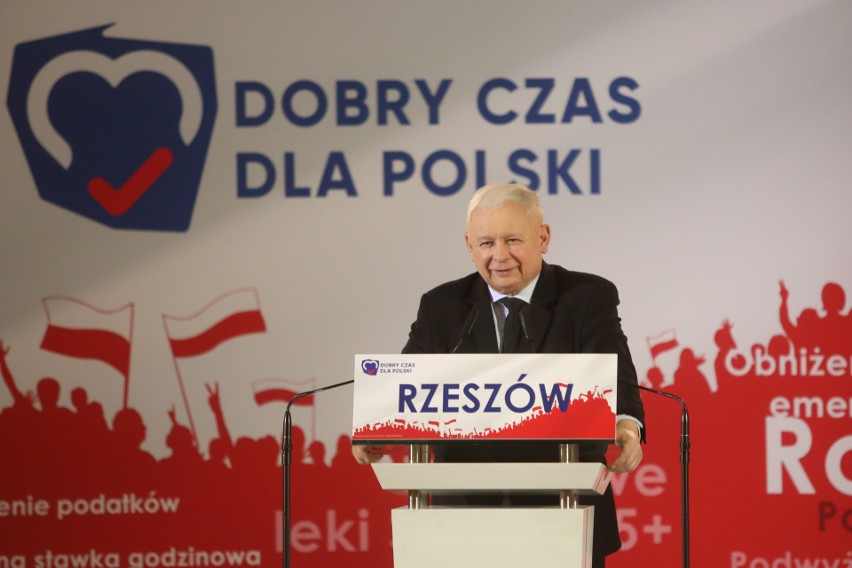Konwencja wyborcza PiS z prezesem Jarosławem Kaczyńskim w Rzeszowie [ZDJĘCIA]