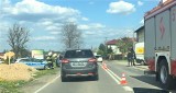 Wypadek w Polance Wielkiej. Zderzenie samochodu osobowego z dostawczym busem. Jedna osoba została ranna [ZDJĘCIA]