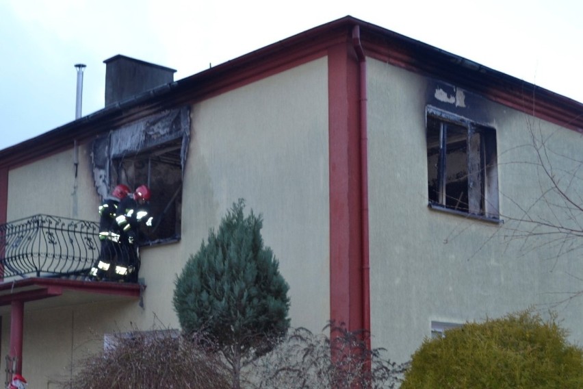 Pożar przy Żeromskiego w Wejherowie (14.01.2015 r.)