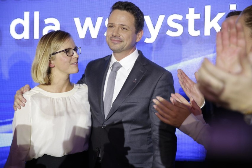 Małgorzata i Rafał Trzaskowscy w czasie kampanii wyborczej...