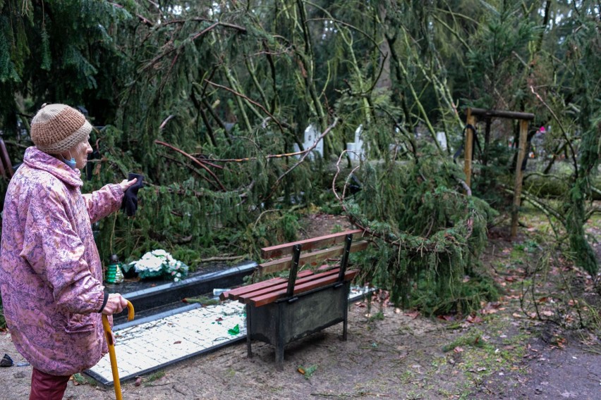 Zniszczenia na Cmentarzu Centralnym w Szczecinie – 4.02