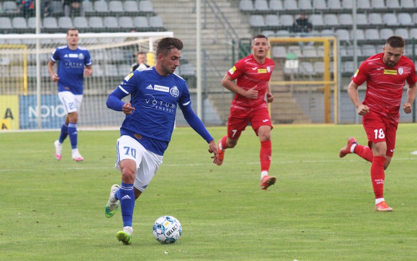 Miedź Legnica - Skra Częstochowa 1:1. Krzysztof Drzazga się nie zatrzymuje, ale Miedzianka już tak