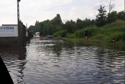 Siemianowice Śląskie - tak wczoraj po ulewie wyglądała ul....