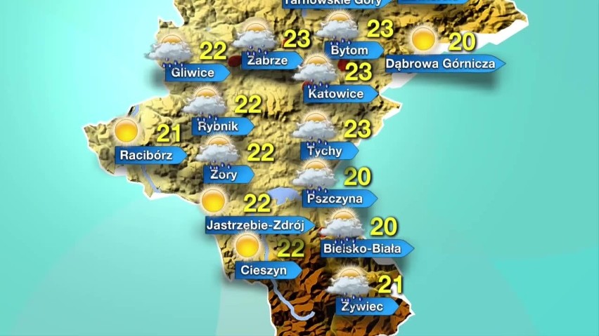 Prognoza pogody na 28.08: dużo deszczu w województwie...
