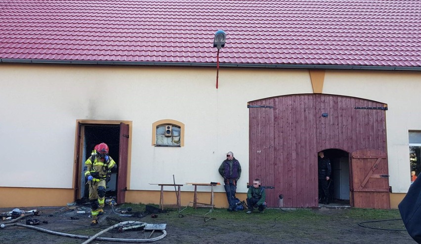 Wybuch gazu i pożar w Skałągach.