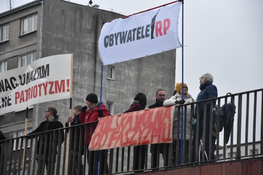 Protest na placu Solidarności