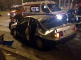 Wypadek na skrzyżowaniu al. Sikorskiego i Racławickich: Audi dachowało (FOTO)