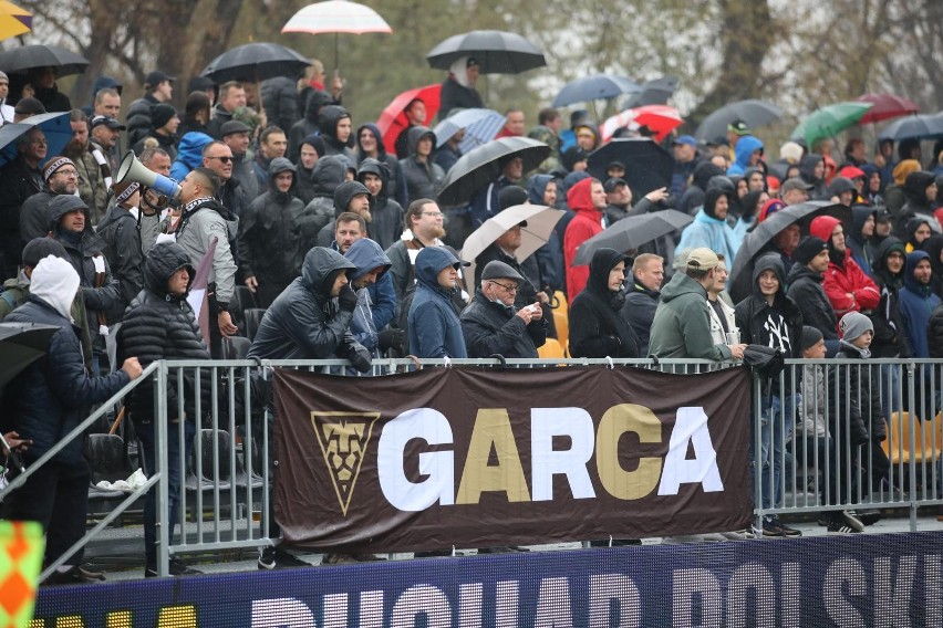 Wieczysta Kraków - Garbarnia Kraków. Kibice na meczu