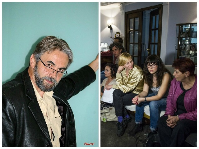 Na zdjęciu po lewej stronie: Dariusz Bereski, po prawej: debata o przyszłości Teatru Horzycy