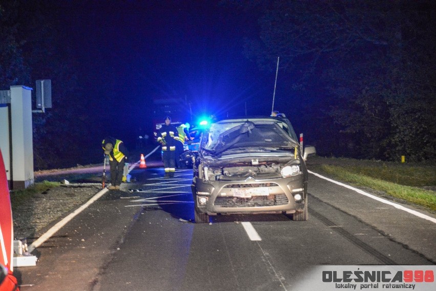 Śmiertelne potrącenie pod Oleśnicą. Zginął 26-letni mężczyzna 