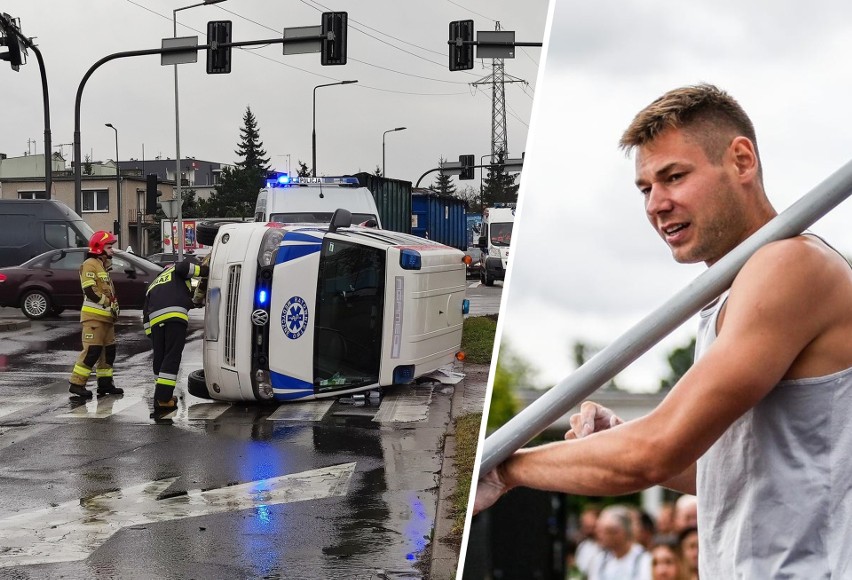 Do zderzenia karetki transportu medycznego i auta osobowego...