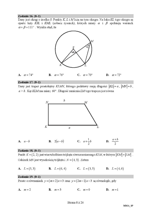 Matura 2018 Matematyka: ROZWIĄZANIA ZADAŃ, NOWE ARKUSZE CKE. Matura z matematyki podstawowej już za nami. Jakie zadania były na maturze z matematyki? Pojawiły się m.in. ciągi, odchylenie standardowe, graniastosłup prawidłowy czy rachunek prawdopodobieństwa. Zobacz czy zadałeś maturę? OTO ODPOWIEDZI NA ZADANIA MATURALNE + NOWE ARKUSZE CKE.