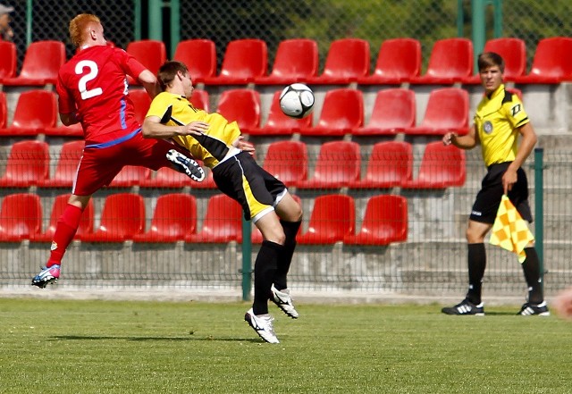 Fragment spotkania Arkonii z Torgelower. Niemcy wygrali 1:0.