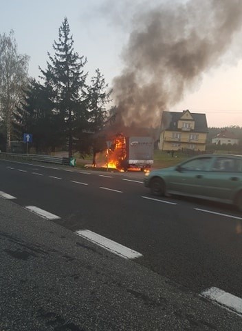 Pożar na zakopiance w Jaworniku