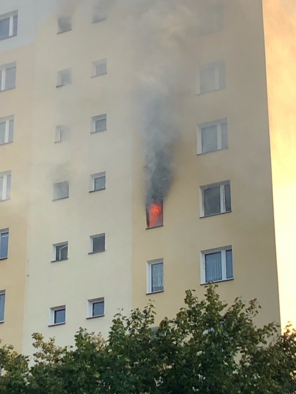 Po godzinie 17 doszło do pożaru mieszkania na VI piętrze w...