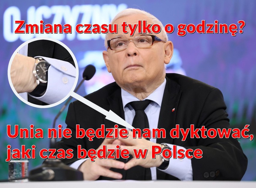 Jarosław Kaczyński zmienił czas o 180 stopni. Zegarek...