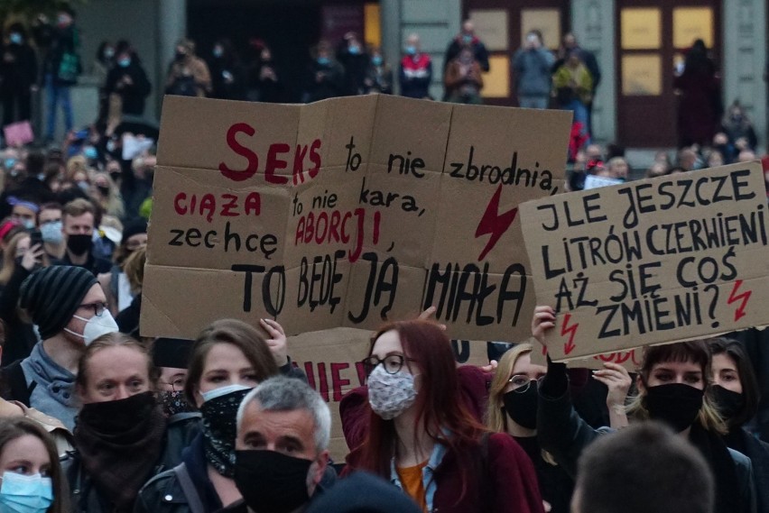 Protest przeciwko zakazowi aborcji w Poznaniu....