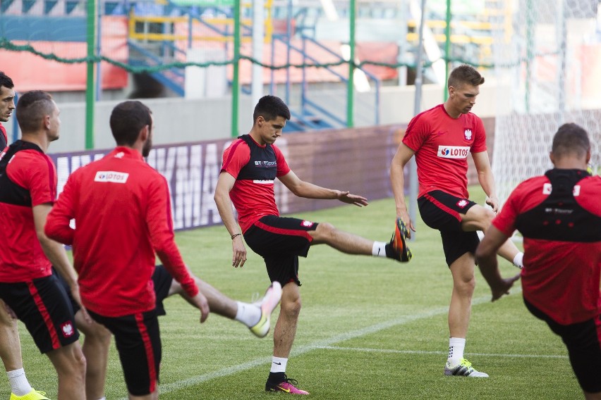 Trening reprezentacji Polski przed meczem z Litwą