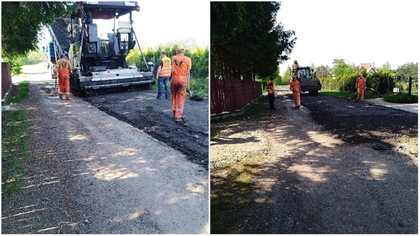 Remont ul. Urodzajnej w Lublinie. Kładą asfalt tylko na swojej połowie drogi (ZDJĘCIA)