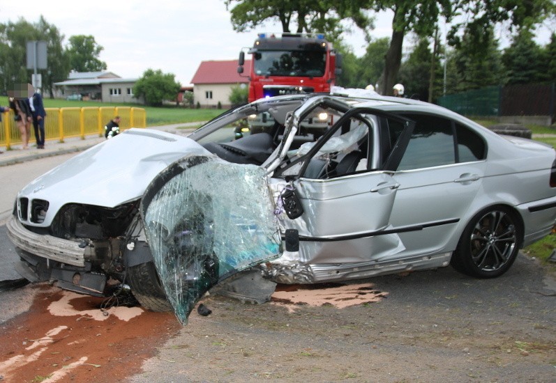 Kierująca bmw była jedyną poszkodowaną w zdarzeniu.