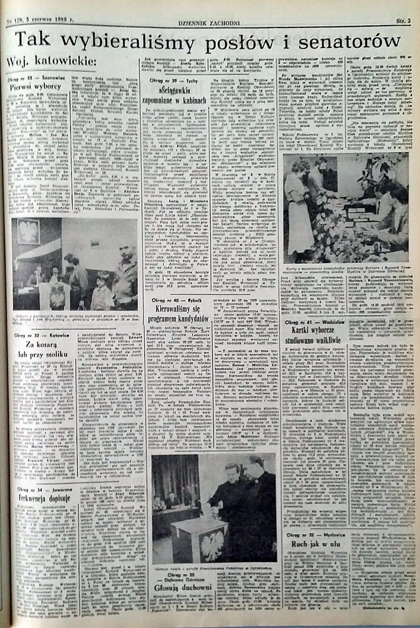 Dziennik Zachodni relacjonuje wybory 4 czerwca 1989 [ARCHIWALNE WYDANIE DZ]