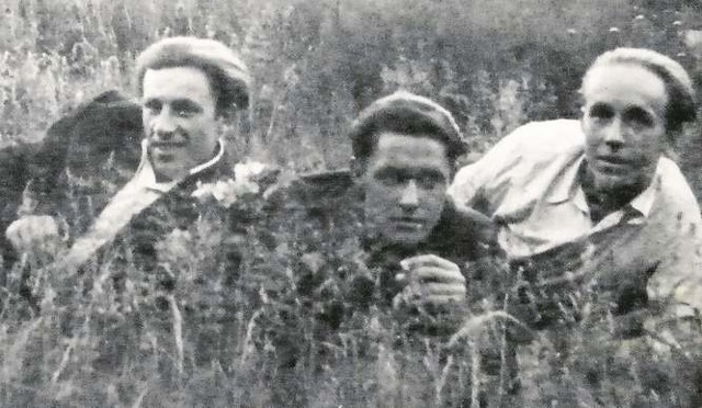 Od lewej: Sergiusz Jackowski, kolega Hryhorowicz i Bolesław Jackowski. Sielankowo