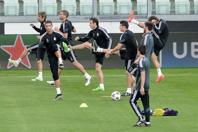 Piłkarze Realu Madryt trenują przed meczem półfinałów Ligi Mistrzów