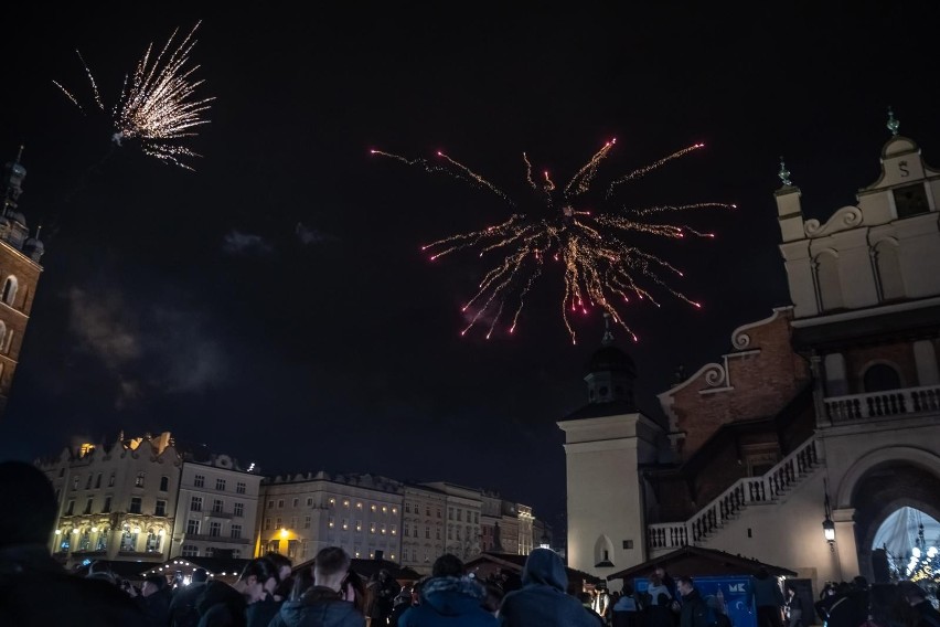 Tak witano Nowy Rok na Rynku Głównym w poprzedniego...