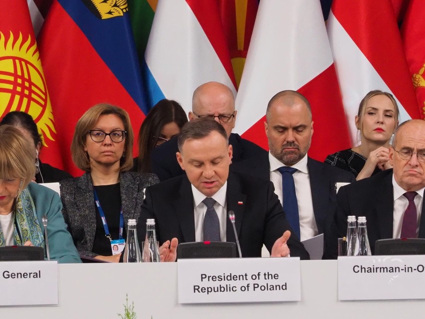 OBWE w Łodzi. Prezydent Andrzej Duda o bezpieczeństwie i rosyjskiej agresji na Ukrainę 
