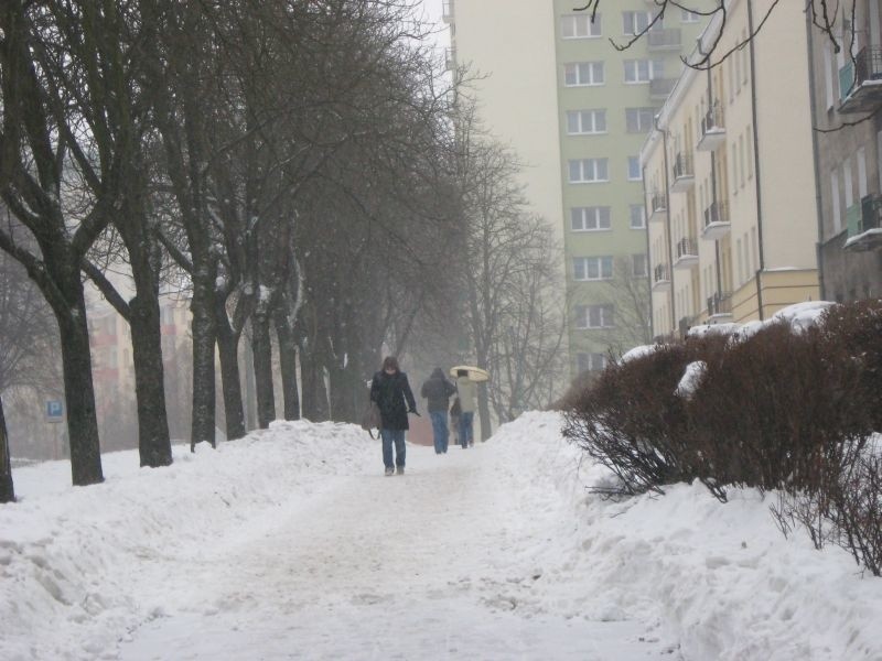 Zima w Bialymstoku nie odpuszcza.