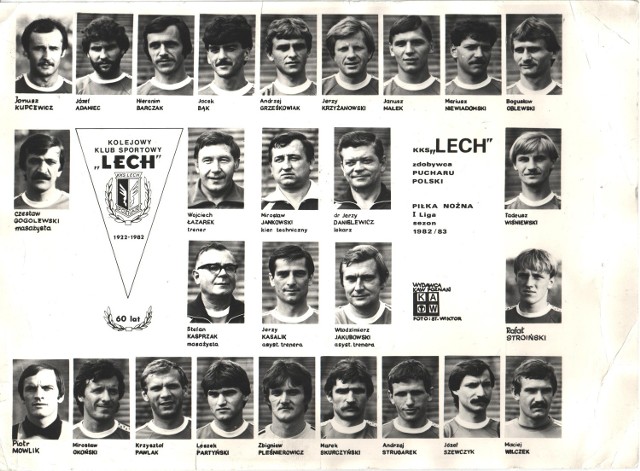 Lech Poznań w 1982 roku zdobył Puchar Polski, a rok później wywalczył pierwszy w historii tytuł mistrzowski