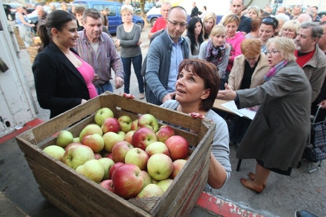 Barbara Piłat mówiła, że jabłka bardzo jej się przydadzą do przetworów. &#8211; Mam bardzo dużo pomysłów na ich wykorzystanie &#8211; mówiła.