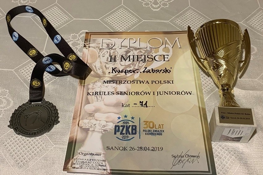 Kacper Zaborski znów na podium mistrzostw Polski w K-1 Rules