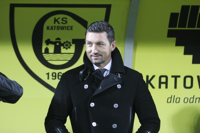 Trener GKS Katowice Dariusz Dudek.