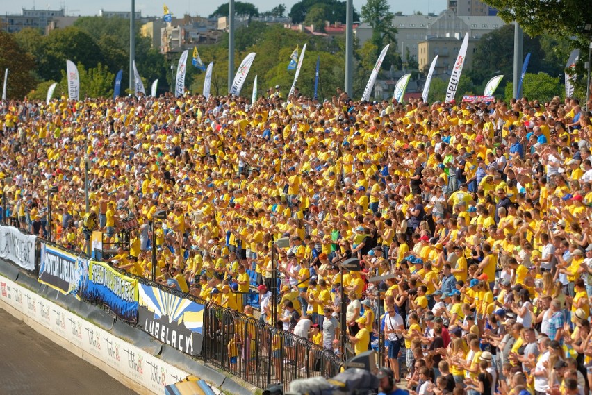 Sierpień 2018 - radość lubelskich kibiców podczas meczu...