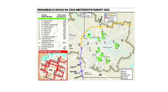 Proponowana lokalizacja parkingów na Euro 2012