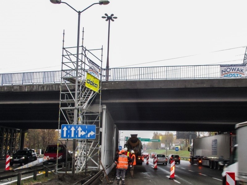 Prace remontowe wiaduktów na S86 w Katowicach
