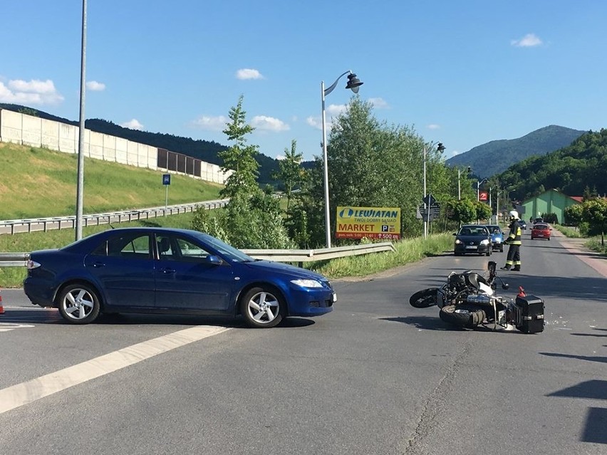 Krzyszkowice, Pcim. Motocykliści ranni po kolizjach z samochodami